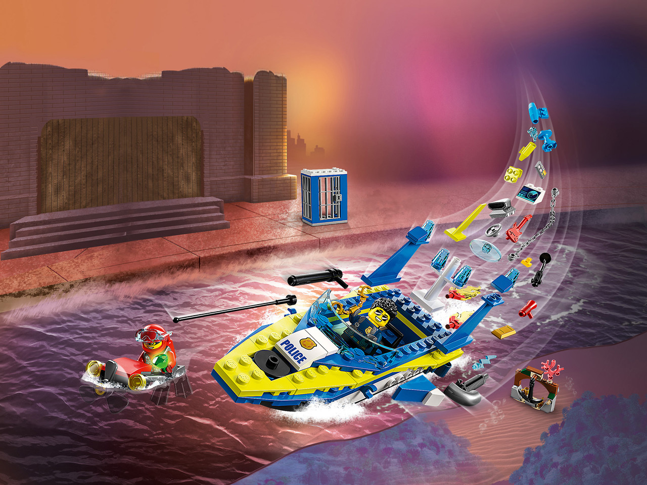 LEGO City 60355 Детективные миссии водной полиции, конструктор ЛЕГО