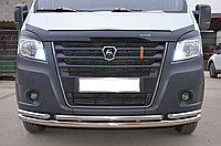 Защита переднего бампера тройная d60/42 ПапаТюнинг для ГАЗель Next 2014-