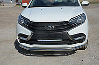 Защита переднего бампера d60 ПапаТюнинг для Lada XRay 2016-
