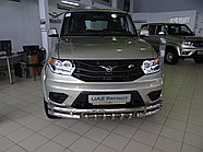 Защита переднего бампера тройная с защитой «акула» d60/60/42 ПапаТюнинг для УАЗ Патриот 2015-2017