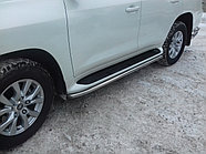 Защита штатного порога под порог d53 ПапаТюнинг для Toyota Land Cruiser 200 Executive 2016-