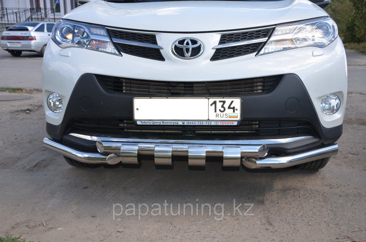 Защита переднего бампера G d60 ПапаТюнинг для Toyota RAV4 2013-2015 - фото 1 - id-p105048780