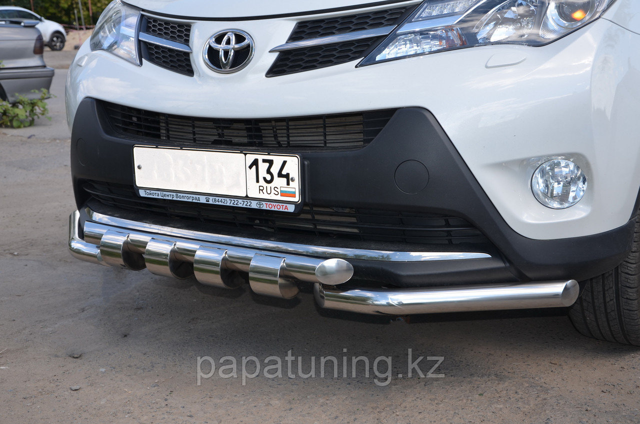 Защита переднего бампера G d60 ПапаТюнинг для Toyota RAV4 2013-2015 - фото 2 - id-p105048780