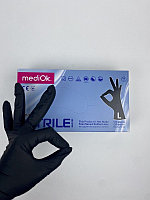Перчатки нитриловые MediOk неопудренные, ЧЕРНЫЕ, размер L, уп 50 пар (пачки)