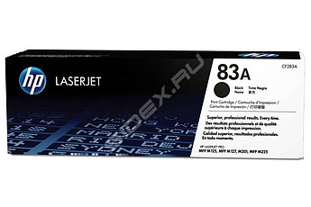 HP CF283A 83A Black Toner Cartridge for LaserJet Pro MFP M125/M127/M225/M201, up to 1500 pages.
