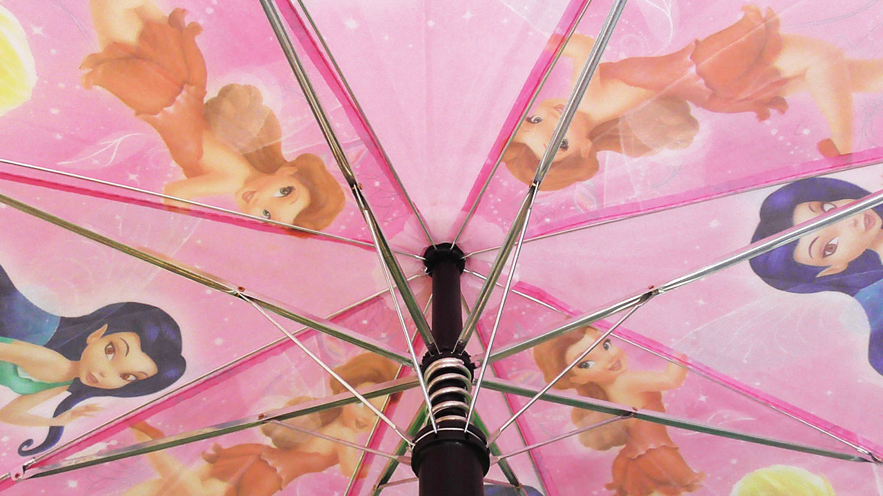 Зонт детский Тинкер Бель (Феи) трость со складным пластиковым чехлом розовый - фото 4 - id-p25283960