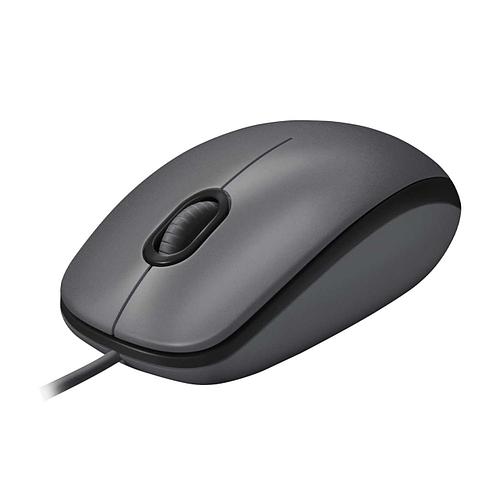 Мышь Logitech M100 Grey (темно-серая, оптическая, 1000dpi, USB, 1.8м ...
