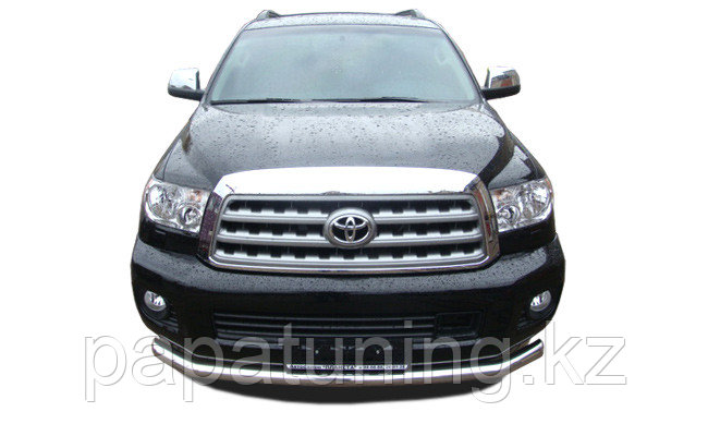 Защита переднего бампера d76 ПапаТюнинг для Toyota Sequoia 2008-2020 - фото 1 - id-p105048825