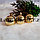 Новогодние елочные шарики глянцевые золотые HM-10 6 шт 5 см, фото 4