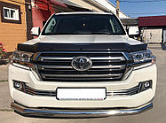 Защита переднего бампера d76 ПапаТюнинг для Toyota Land Cruiser 200 2015-2018