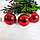 Новогодние елочные шарики глянцевые красные HM-10 6 шт 5 см, фото 4