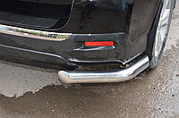 Защита заднего бампера угловая d76 ПапаТюнинг для Toyota Highlander 2010-2014
