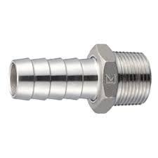 Шланговая надставка нержавеющая DN032-1"1/4 M DIN 2999 AISI 316 / 1.4401 (ёлочка)