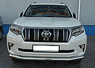 Защита переднего бампера d76 ПапаТюнинг для Toyota Land Cruiser Prado 150 2017-