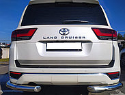 Защита заднего бампера угловая d76 ПапаТюнинг для Toyota Land Cruiser 300 (Юбилейная) 2021-