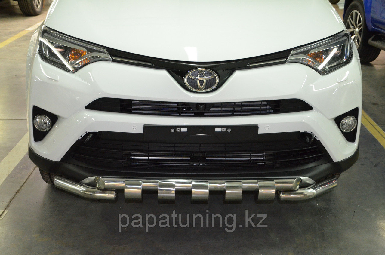 Защита переднего бампера (G) d60 ПапаТюнинг для Toyota RAV4 2015-2019 - фото 1 - id-p105048796