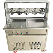 Фризер для жареного мороженого Foodatlas KCB-2 (контейнеры, свет.короб, стол длятоппингов, 2 комп)