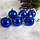 Новогодние елочные шарики глянцевые синие HM-10 6 шт 5 см, фото 5