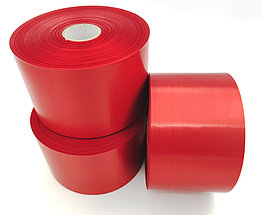 Текстильная сатиновая лента 100мм/200м RED