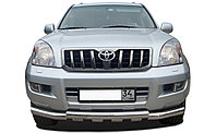 Защита переднего бампера (G) d76 ПапаТюнинг для Toyota Land Cruiser Prado 120 2002-2009