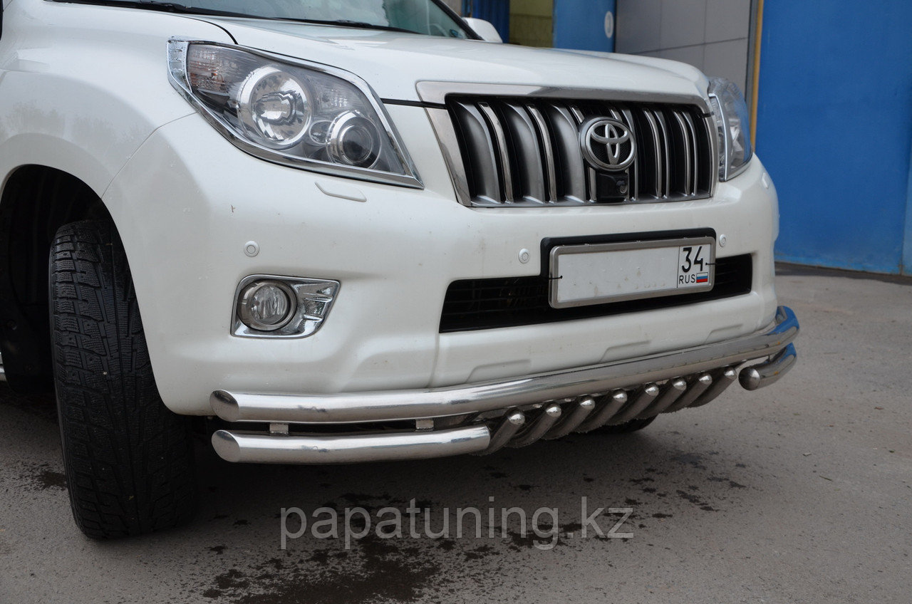 Защита бампера прадо купить. Защита переднего бампера Toyota Land Cruiser Prado 150. Защита переднего бампера Toyota Prado 150. Prado 150 защита бамперов. Защита бампера Тойота Прадо 150.