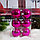 Новогодние елочные шарики глянцевые розовые HM-10 6 шт 5 см, фото 2