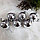 Новогодние елочные шарики глянцевые серебряные HM-10 6 шт 5 см, фото 3
