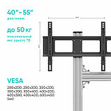 Мобильный стенд Onkron FSPRO2L-22 напольный для видеостен 2х2 40- 55" серебристый, фото 3