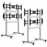 Мобильный стенд Onkron FSPRO2L-22 напольный для видеостен 2х2 40- 55" серебристый, фото 4