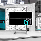 Мобильный стенд Onkron FSPRO2L-22 напольный для видеостен 2х2 40- 55" серебристый, фото 6