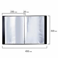 Папка 30 вкладышей BRAUBERG "Office", черная, 0,5 мм, фото 2