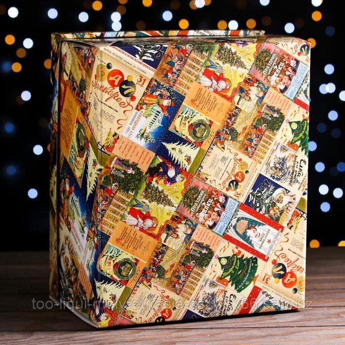 Складная коробка "Новогодние открытки", 31,2 х 25,6 х 16,1 см - фото 3 - id-p105263919