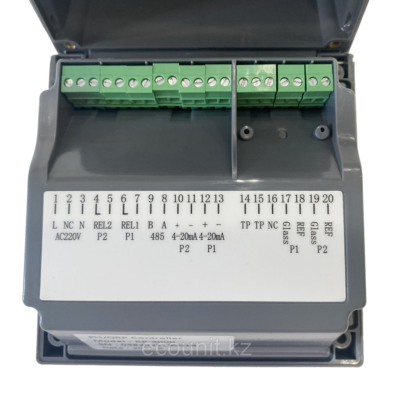 RP-3000 Двухканальный промышленный pH/ОВП контроллер (реле, выход 4-20мА, питание 220В) в комплекте с - фото 4 - id-p105264262