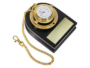 Часы Магистр с цепочкой на деревянной подставке, золотистый/черный, фото 2
