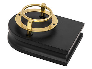 Часы Магистр с цепочкой на деревянной подставке, золотистый/черный, фото 2