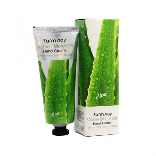 FARMSTAY Крем для рук VISIBLE DIFFERENCE HAND CREAM ALOE 100ML