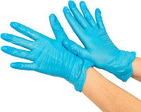 Wally Plastic перчатки нитровинил голубые размер M 50 пар