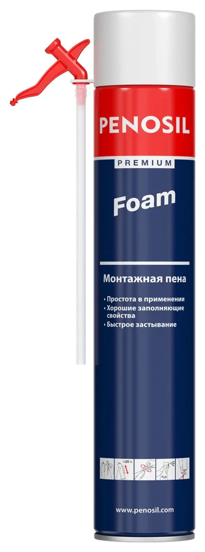 PENOSIL Premium Foam полиуретановая пена с трубочкой-аппликатором