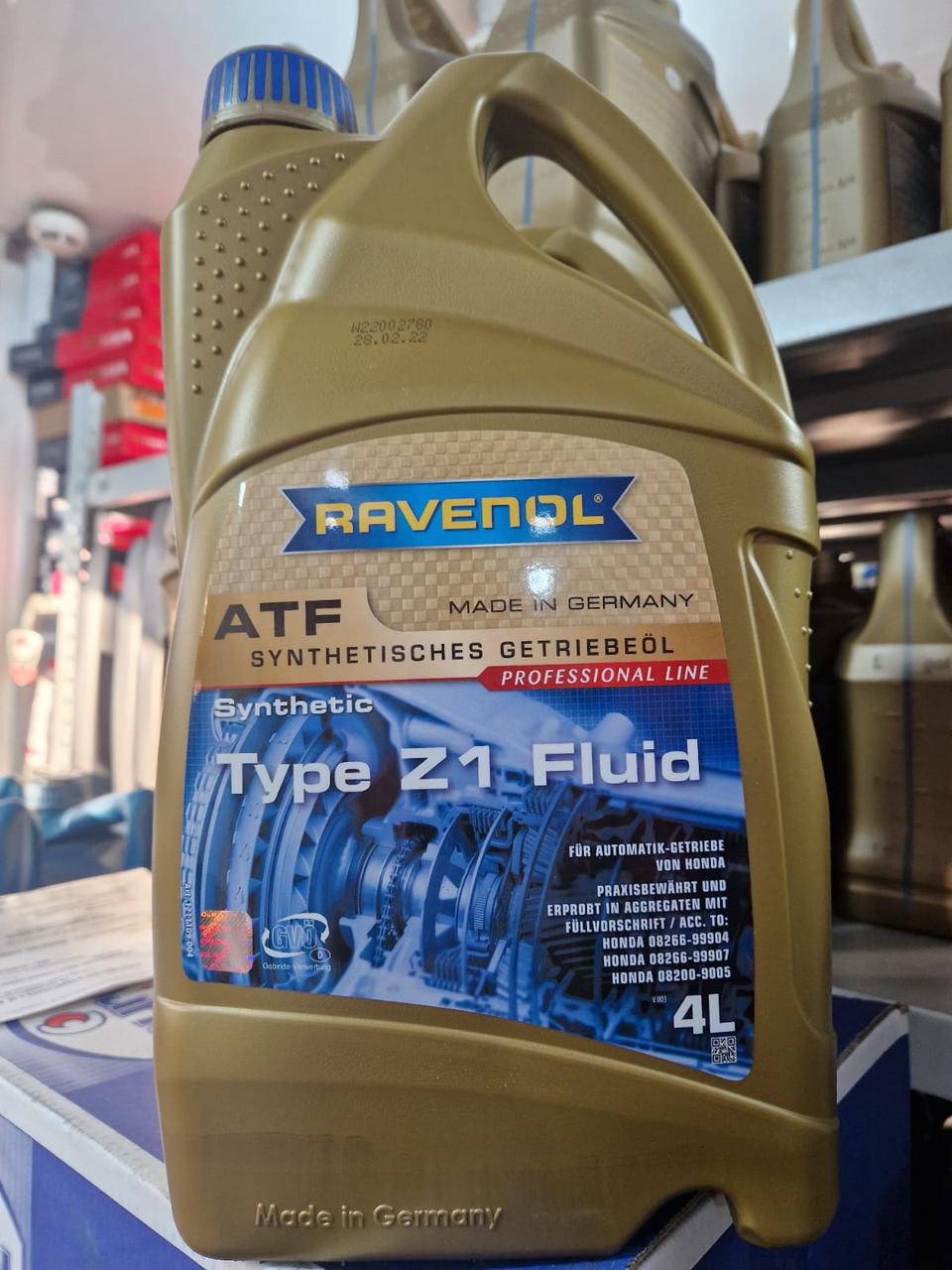 Моторное масло  RAVENOL  ATF Type Z1 Fluid, АКПП  4литра