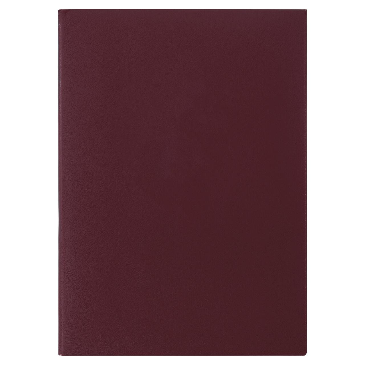 Папка адресная бумвинил без надписи, формат А4, бордовая, индивидуальная упаковка, STAFF "Basic", фото 1