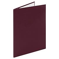 Папка адресная бумвинил без надписи, формат А4, бордовая, индивидуальная упаковка, STAFF "Basic", фото 5