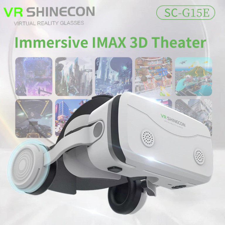 Очки виртуальной реальности VR SHINECON SC-G15E со встроенными наушниками - фото 2 - id-p105278226