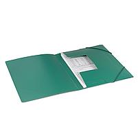 Папка на резинках BRAUBERG, стандарт, зеленая, до 300 листов, 0,5 мм, фото 3