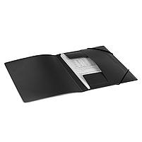 Папка на резинках BRAUBERG, стандарт, черная, до 300 листов, 0,5 мм, фото 5