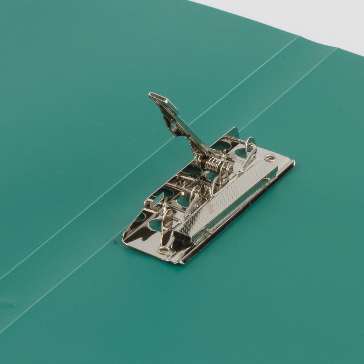 Папка с боковым металлическим прижимом BRAUBERG стандарт, зеленая, до 100 листов, 0,6 мм - фото 2 - id-p105278258