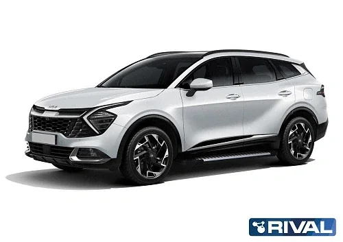Порог-площадка "Bmw-Style" + комплект крепежа для Kia Sportage 2021- н.в., фото 1