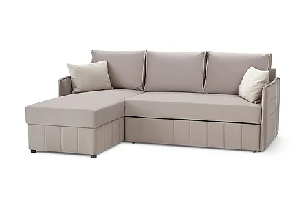 Угловой диван-кровать Слим, серо-бежевый, фото 2