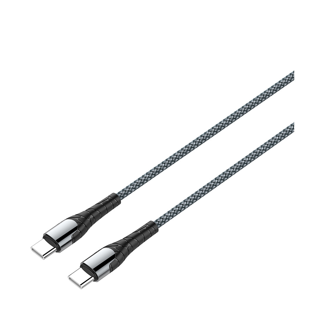 Интерфейсный кабель LDNIO Type-C to Type-C LC102 65W FDY 2м Серый, фото 1