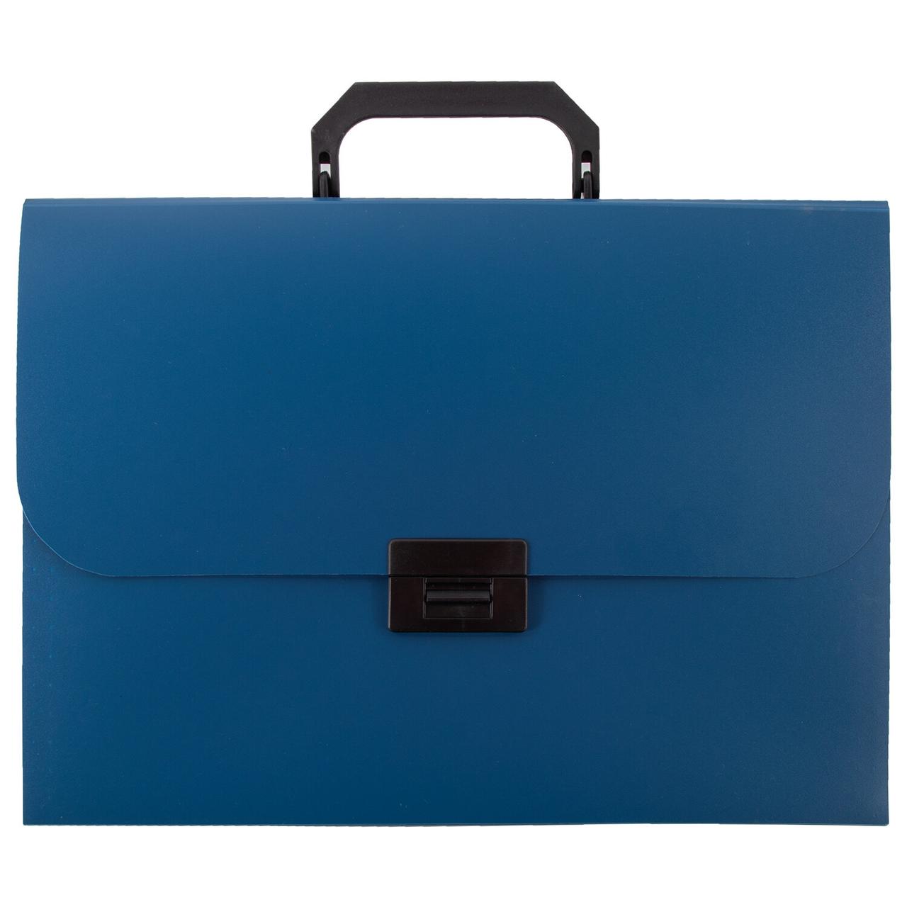 Портфель пластиковый STAFF А4 (330х235х36 мм), 13 отделений, индексные ярлыки, синий