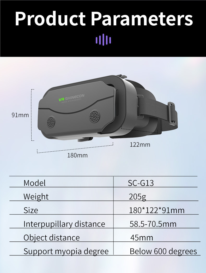 Очки виртуальной реальности VR SHINECON SC-G13 - фото 4 - id-p105299354